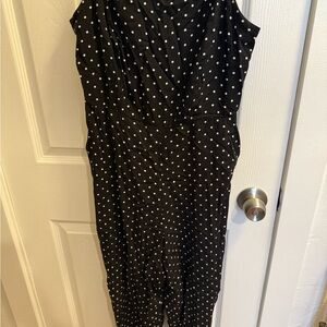 Old Navy Black Polka Dot Jumpsuit